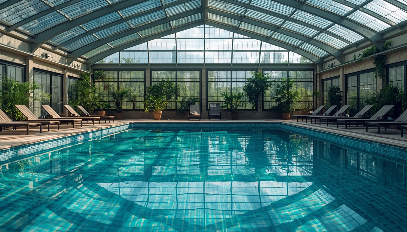 Relaxing pool session at Ecovivoflora facility